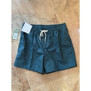 Goodfellow & Co Men's 5" Elevated Swim Trunks Teal Green UPF 50+ Size M NWT